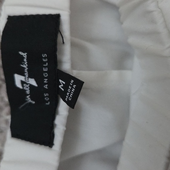 7 For All Mankind White Off-Shoulder Puff Sleeve Cotton Blouse - Picture 3 of 5